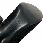 Chanel Boots Short Shoes Suede Patent Black Coco Mark Belt — view 8