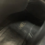 Chanel Boots Short Shoes Suede Patent Black Coco Mark Belt — view 7