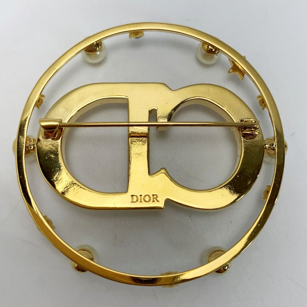Christian Dior Brooch CD Logo Gold Plated — view 3