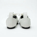 Loewe Flat Shoes Patent White Gold Anagram Soft Derby Lace Up — view 5