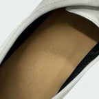 Loewe Flat Shoes Patent White Gold Anagram Soft Derby Lace Up — view 7