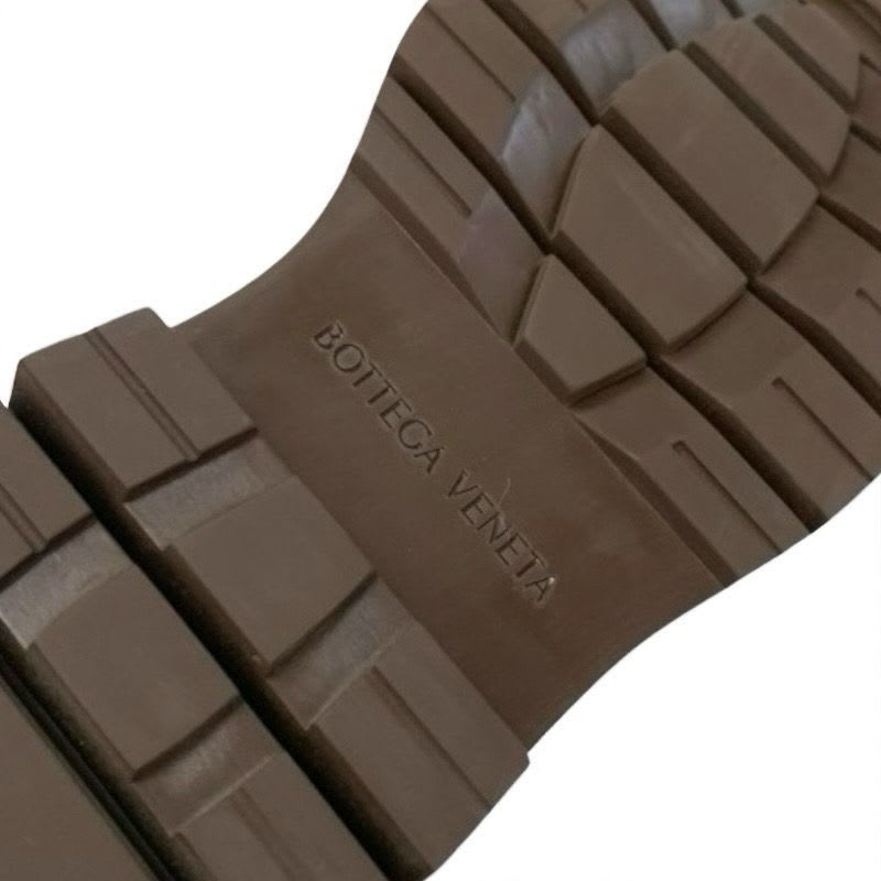 Bottega Veneta Tire Boots Short Shoes Leather Black Brown Chelsea — view 8