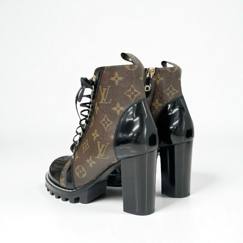 Louis Vuitton Star Trail Line Monogram Boots Short Shoes Leather Patent — view 4