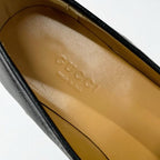 Gucci Loafer Leather Shoes Black Gold Horsebit Star Bee Embroidery — view 7