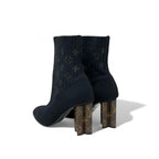 Louis Vuitton Silhouette Line Monogram Boots Short Shoes Fabric Leather — view 4