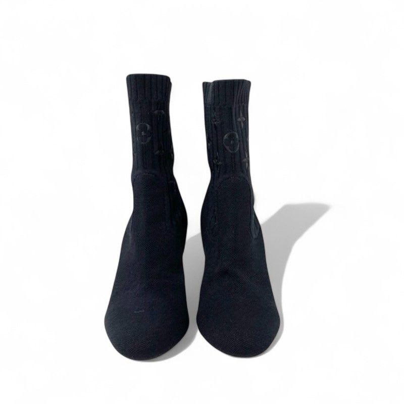 Louis Vuitton Silhouette Line Monogram Boots Short Shoes Fabric Leather — view 2