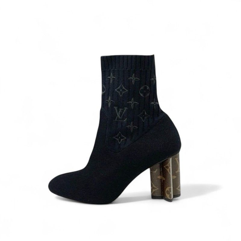 Louis Vuitton Silhouette Line Monogram Boots Short Shoes Fabric Leather — view 3