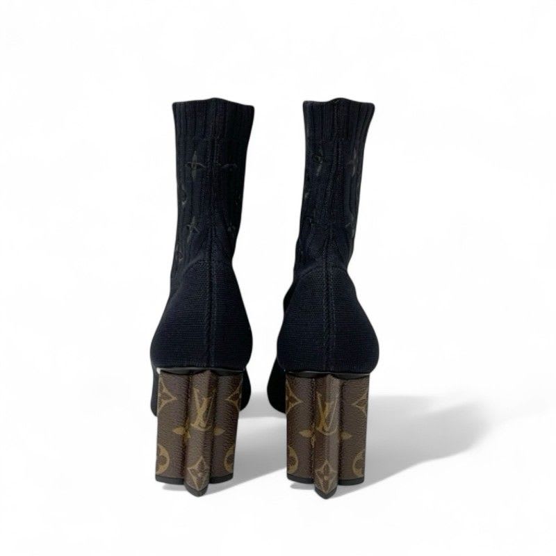 Louis Vuitton Silhouette Line Monogram Boots Short Shoes Fabric Leather — view 5