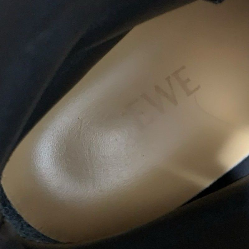 Loewe Boots Short Shoes Leather Black Logo Lace Up Combat — view 7