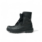 Loewe Boots Short Shoes Leather Black Logo Lace Up Combat — view 3