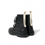 Loewe Boots Short Shoes Leather Black Logo Lace Up Combat — view 4