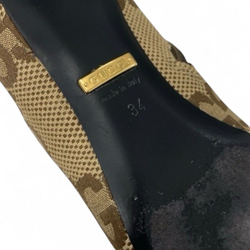 Gucci Boots Short Shoes Canvas Beige Brown Balenciaga GG Logo — view 8