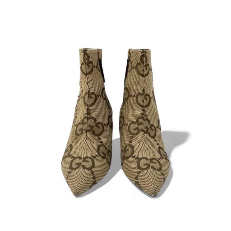 Gucci Boots Short Shoes Canvas Beige Brown Balenciaga GG Logo — view 2