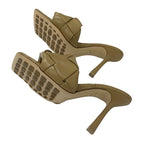Bottega Veneta Lido Sandals Shoes Leather Beige Intrecciato Mules — view 6