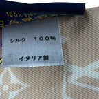 Louis Vuitton Current Twilly Silk Monogram Logo All Over Pattern Pink Blue — view 6
