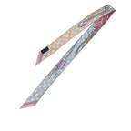 Louis Vuitton Current Twilly Silk Monogram Logo All Over Pattern Pink Blue — view 2