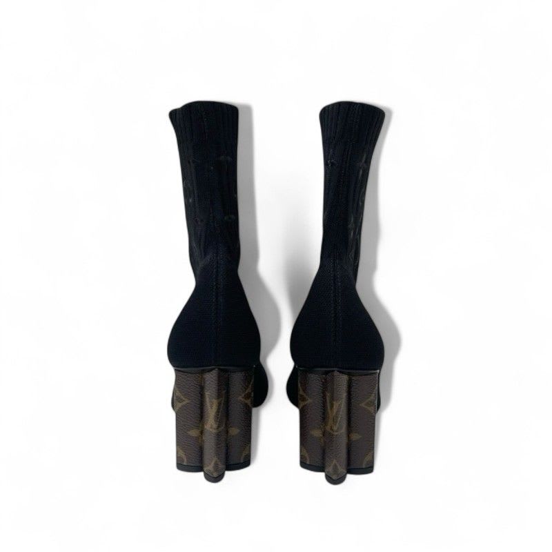 Louis Vuitton Silhouette Line Monogram Boots Short Shoes Fabric Leather — view 5