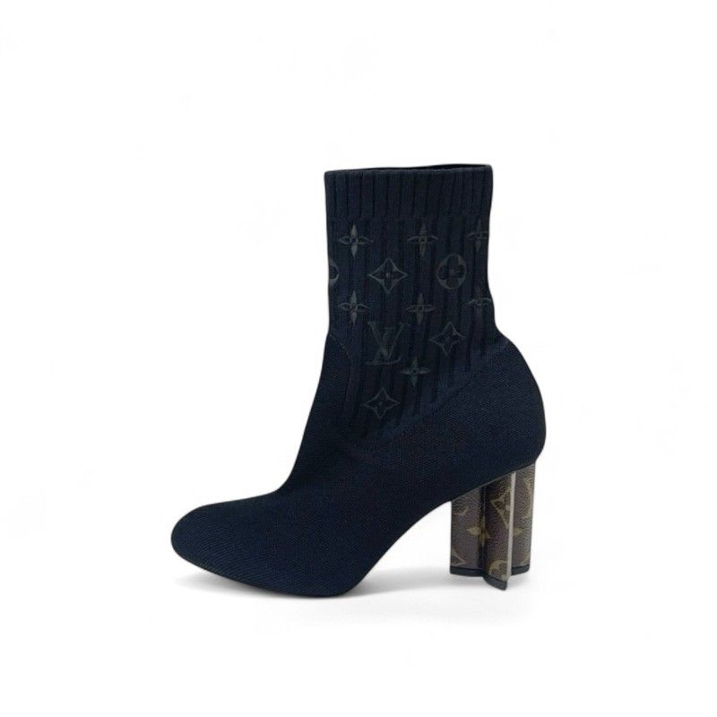 Louis Vuitton Silhouette Line Monogram Boots Short Shoes Fabric Leather — view 3