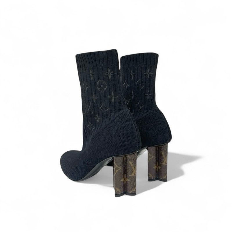 Louis Vuitton Silhouette Line Monogram Boots Short Shoes Fabric Leather — view 4