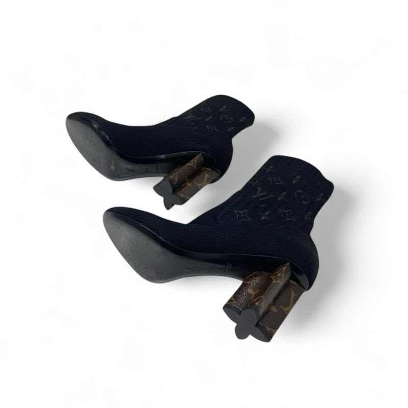 Louis Vuitton Silhouette Line Monogram Boots Short Shoes Fabric Leather — view 6