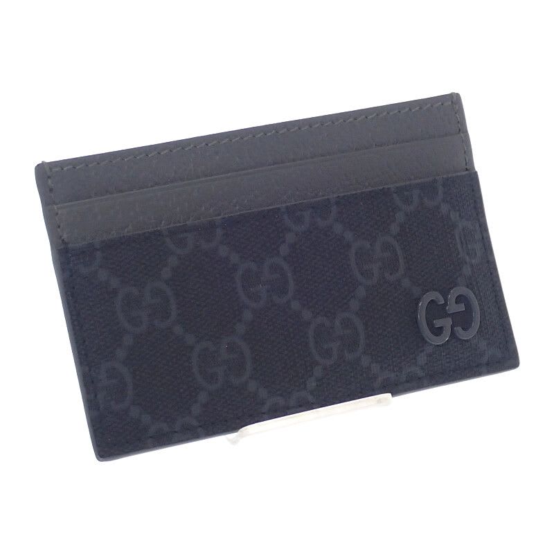 Gucci Bicolor GG Facqc 1048 Card Case Supreme Canvas Black Men — view 3