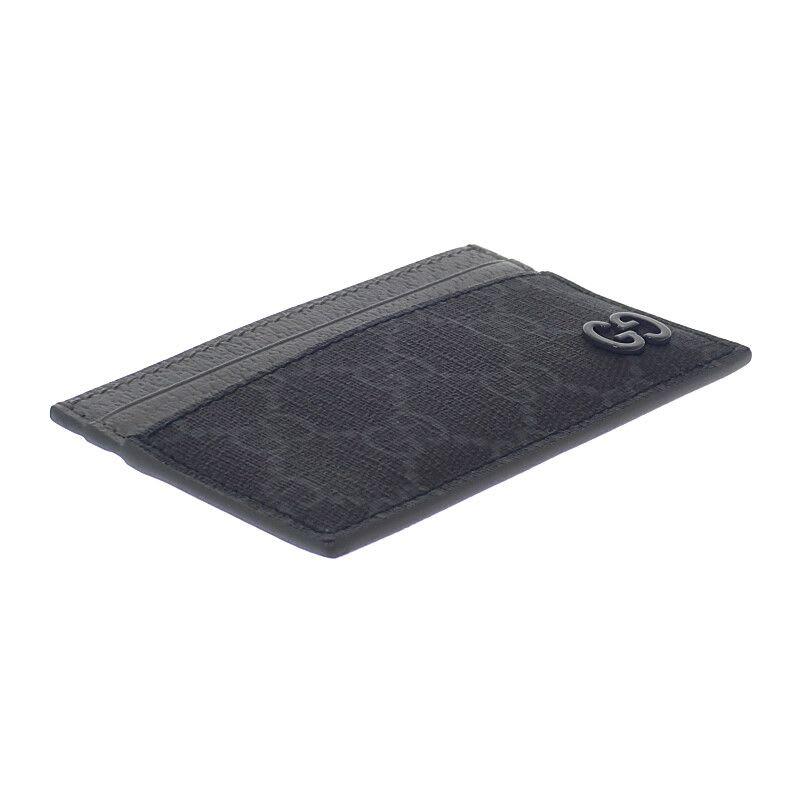Gucci Bicolor GG Facqc 1048 Card Case Supreme Canvas Black Men — view 5