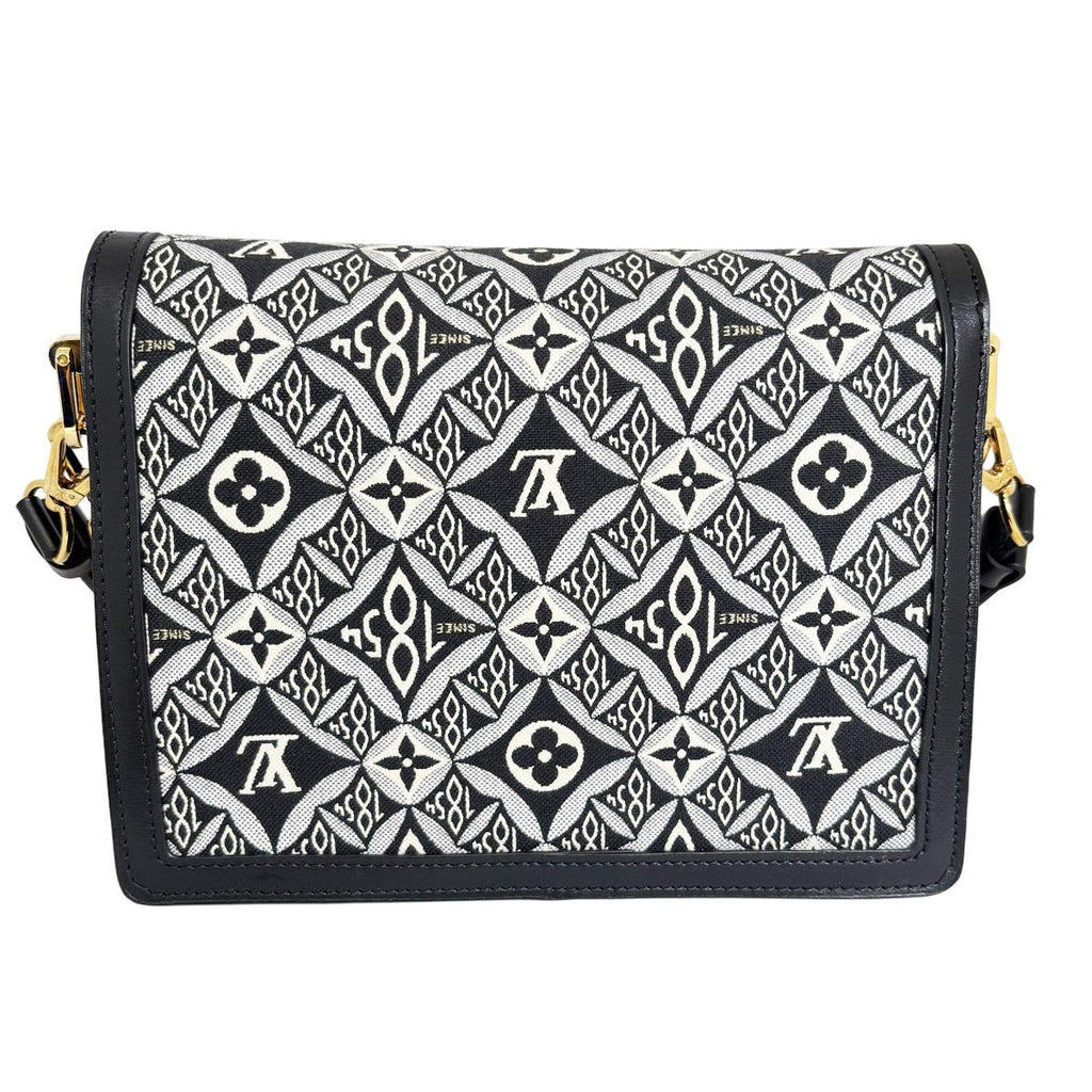 Louis Vuitton Dauphine MM Monogram Jacquard Black Shoulder Bag — view 6