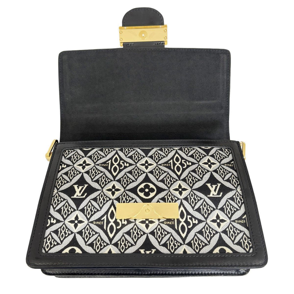 Louis Vuitton Dauphine MM Monogram Jacquard Black Shoulder Bag — view 7