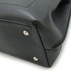 Louis Vuitton Lock Me Ever MM Handbag 2-Way Shoulder Bag Leather Noir Black — view 3