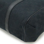 Gucci GG Canvas Sherry Line Tote Shoulder Bag Leather Black Green Red — view 3