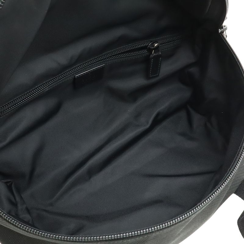 Gucci Sherry Line Body Bag Shoulder Crossbody Nylon Canvas Leather Black — view 7