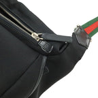 Gucci Sherry Line Body Bag Shoulder Crossbody Nylon Canvas Leather Black — view 8