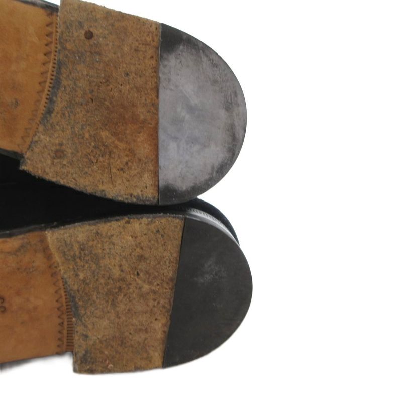 Gucci Horsebit Loafers Moccasins Suede Leather 35 Black Js Gy18 — view 8