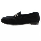 Gucci Horsebit Loafers Moccasins Suede Leather 35 Black Js Gy18 — view 3