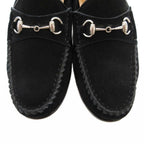 Gucci Horsebit Loafers Moccasins Suede Leather 35 Black Js Gy18 — view 7