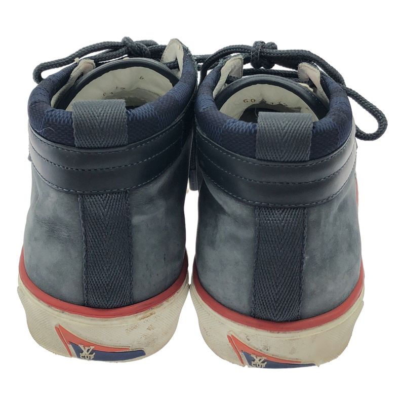 Louis Vuitton America's Cup Leather Chukka Sneakers Blue 6 — view 3