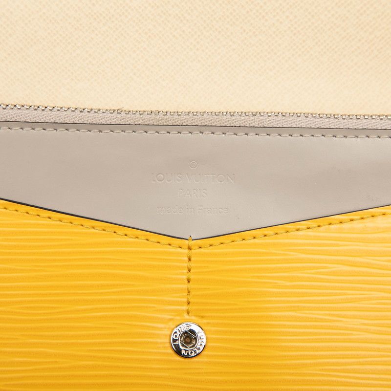 Louis Vuitton Epi Portefeuille Flor White Yellow Leather — view 5