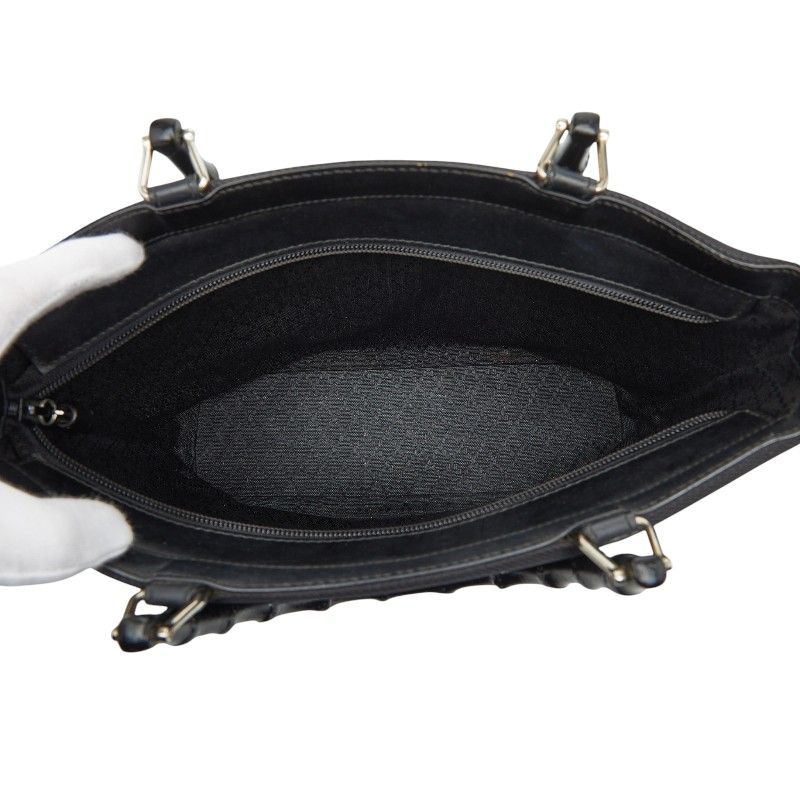 Gucci Bamboo Shoulder Bag 2-Way 000 1705 Black Nylon — view 8
