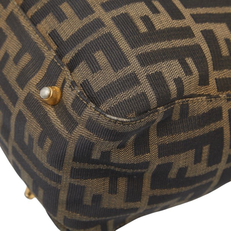 Fendi Zucca Brown Black Canvas Leather — view 4