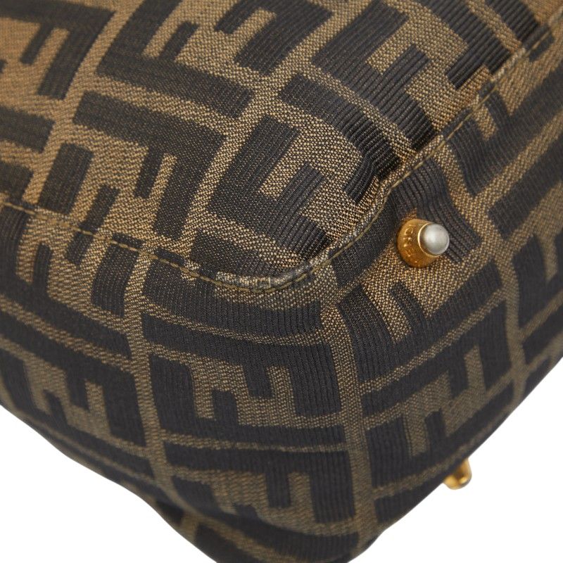 Fendi Zucca Brown Black Canvas Leather — view 5