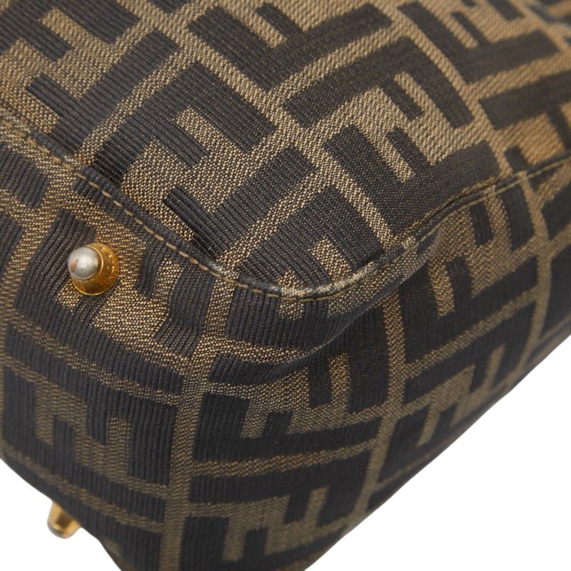Fendi Zucca Brown Black Canvas Leather — view 6
