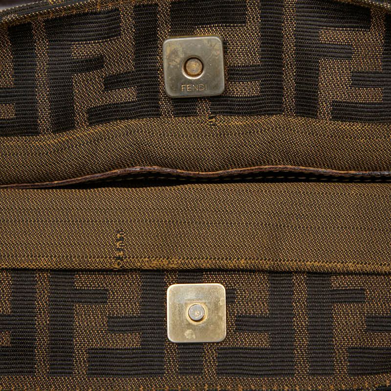 Fendi Zucca Brown Black Canvas Leather — view 8