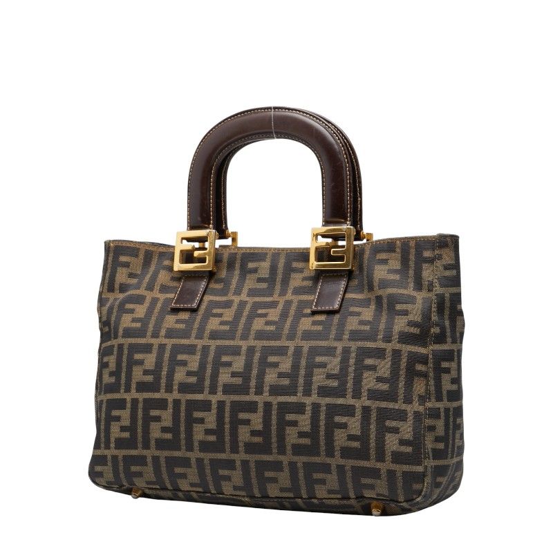 Fendi Zucca Brown Black Canvas Leather — view 2