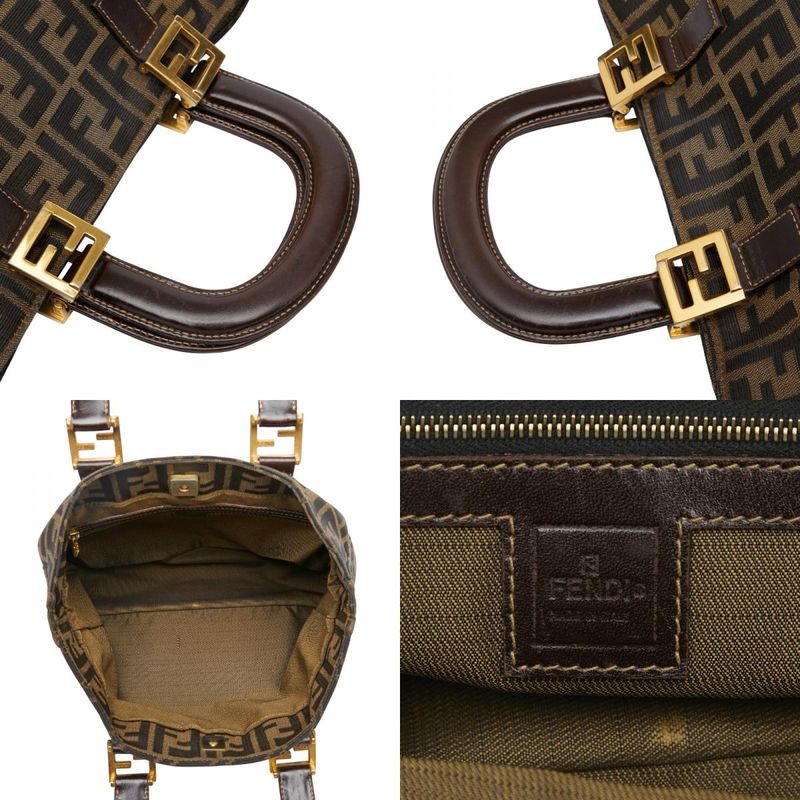 Fendi Zucca Brown Black Canvas Leather — view 9