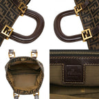 Fendi Zucca Brown Black Canvas Leather — view 9