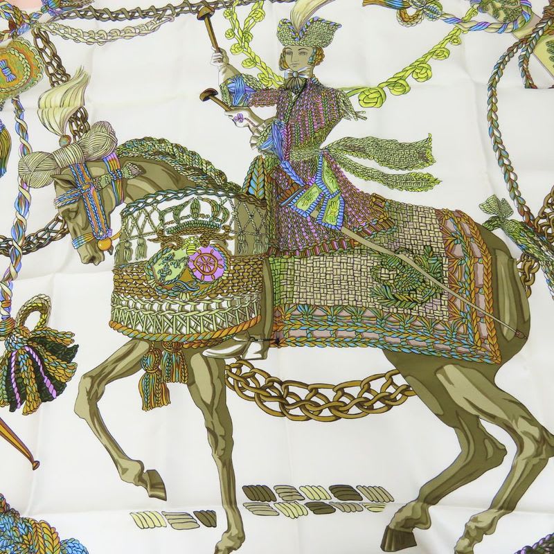 Hermes Scarf Carre 90 Timpani Player le Timbalier Silk Pink Multicolor Accessory — view 2