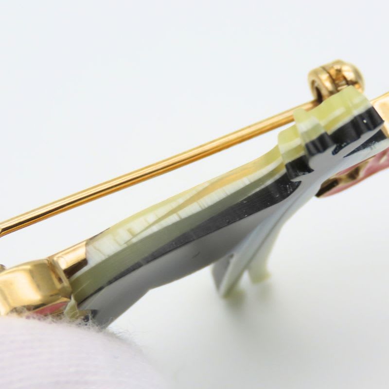 Chanel Brooch Metal Gold Black Pink Reindeer Coco Mark — view 6