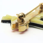 Chanel Brooch Metal Gold Black Pink Reindeer Coco Mark — view 9
