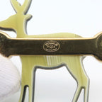 Chanel Brooch Metal Gold Black Pink Reindeer Coco Mark — view 8