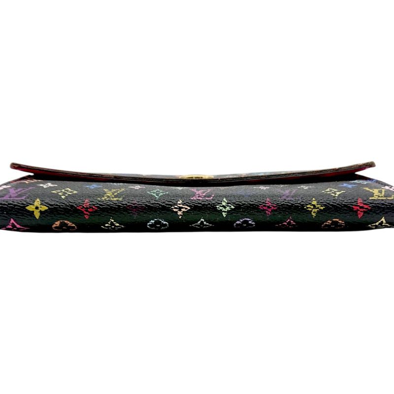 Louis Vuitton Sarah Multicolor Long Wallet Monogram Black — view 6